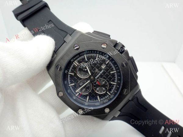 Solid Black Audemars Piguet Royal Oak Offshore Automatic Watch Solid Black Audemars Piguet Royal Oak Offshore Automatic Watch