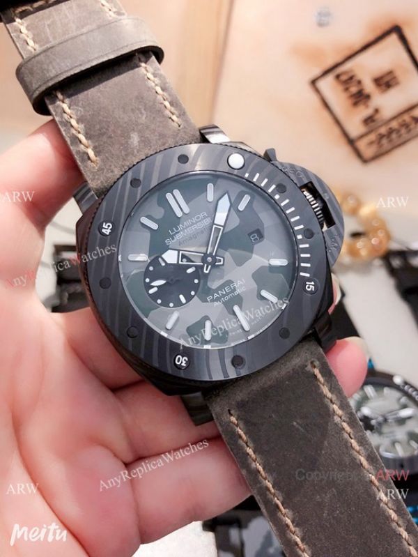 New Replica Panerai Luminor Submersible Men watches Carbotech Case Camouflage Face New Replica Panerai Luminor Submersible Men watches Carbotech Case Camouflage Face