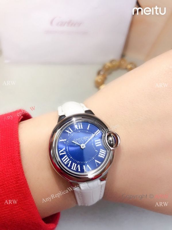 Best Quality Cartier Ballon Bleu de Quartz Watch Stainless Steel Blue Dial Best Quality Cartier Ballon Bleu de Quartz Watch Stainless Steel Blue Dial