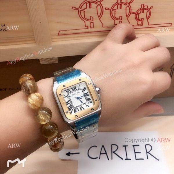 Copy Cartier Santos Mens Watch Stainless Steel or Two Tone Copy Cartier Santos Mens Watch Stainless Steel or Two Tone