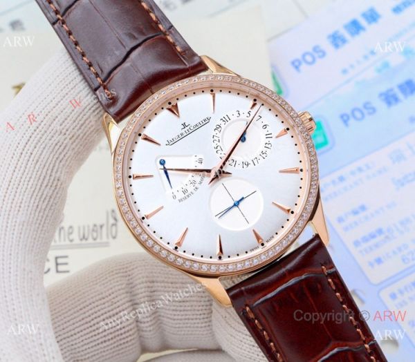 Clone Jaeger-LeCoultre Master Reserve de Marche Watch Rose Gold Diamond Gray Dial Clone Jaeger-LeCoultre Master Reserve de Marche Watch Rose Gold Diamond Gray Dial