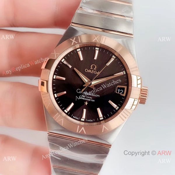 VSF Swiss Omega Constellation Co-Axial 38mm 2-Tone Rose Gold Brown Dial Copy Watch VSF Swiss Omega Constellation Co-Axial 38mm 2-Tone Rose Gold Brown Dial Copy Watch