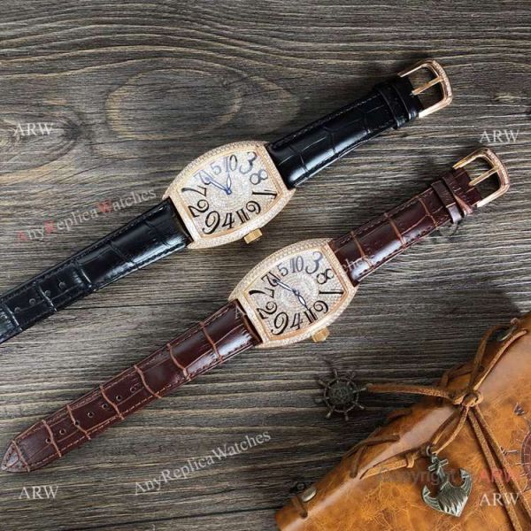 New Copy Franck Muller Crazy Hour Rose Gold Iced Out Watch New Copy Franck Muller Crazy Hour Rose Gold Iced Out Watch