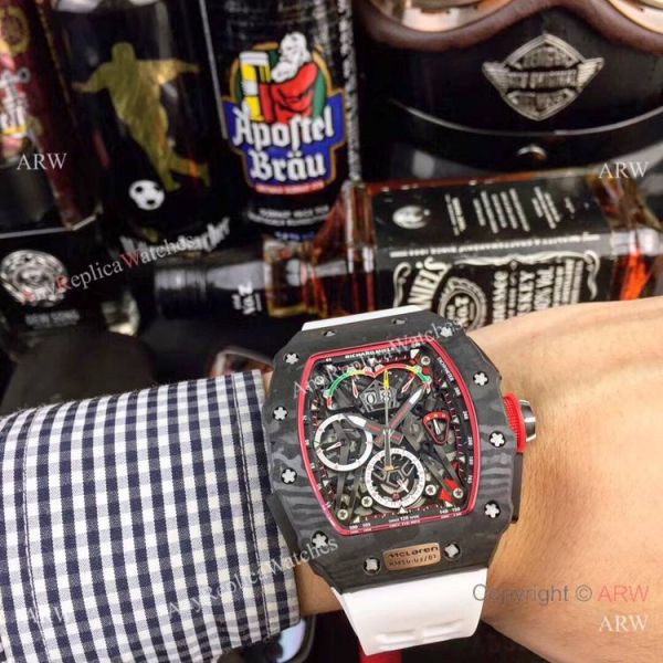 Swiss Quality Richard Mille RM50 03-01 McLaren F1 Skeleton Face Watch Carbon case Swiss Quality Richard Mille RM50 03-01 McLaren F1 Skeleton Face Watch Carbon case