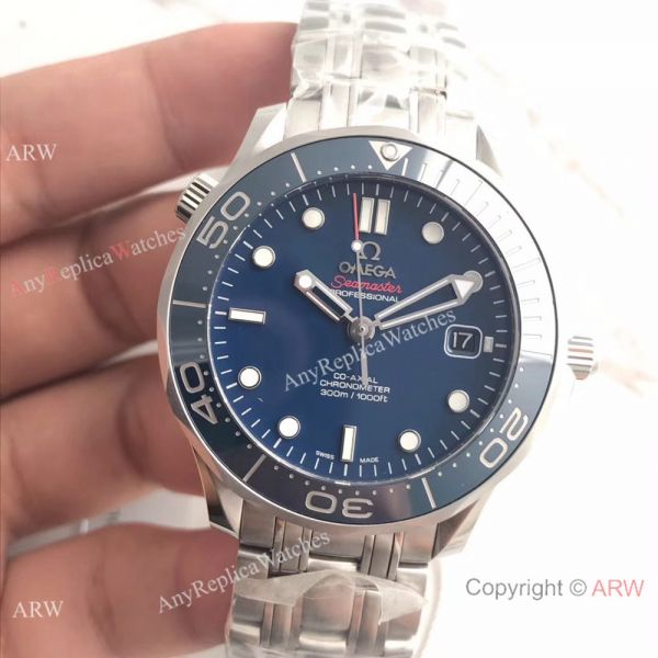 AAA Swiss Omega Seamaster James Bond Watch SS Blue Dial Blue Ceramic AAA Swiss Omega Seamaster James Bond Watch SS Blue Dial Blue Ceramic