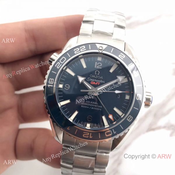 Swiss 8605 Omega Seamaster GMT 600m Replica Watch Blue Dial Swiss 8605 Omega Seamaster GMT 600m Replica Watch Blue Dial