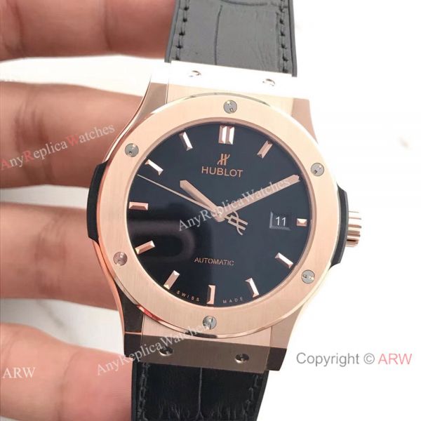 Swiss Grade HUB1112 Hublot Copy Watch Classic Fusion Series Black Dial Swiss Grade HUB1112 Hublot Copy Watch Classic Fusion Series Black Dial