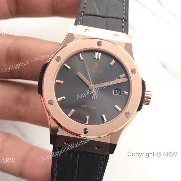 Swiss Hublot HUB1112 Replica Watch Rose Gold Gray Rhodium Dial Swiss Hublot HUB1112 Replica Watch Rose Gold Gray Rhodium Dial