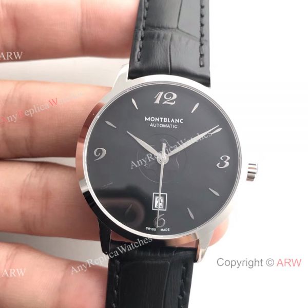 Montblanc Meisterstuck Date 9015 SS Black Replica Mont Blanc Watch Montblanc Meisterstuck Date 9015 SS Black Replica Mont Blanc Watch