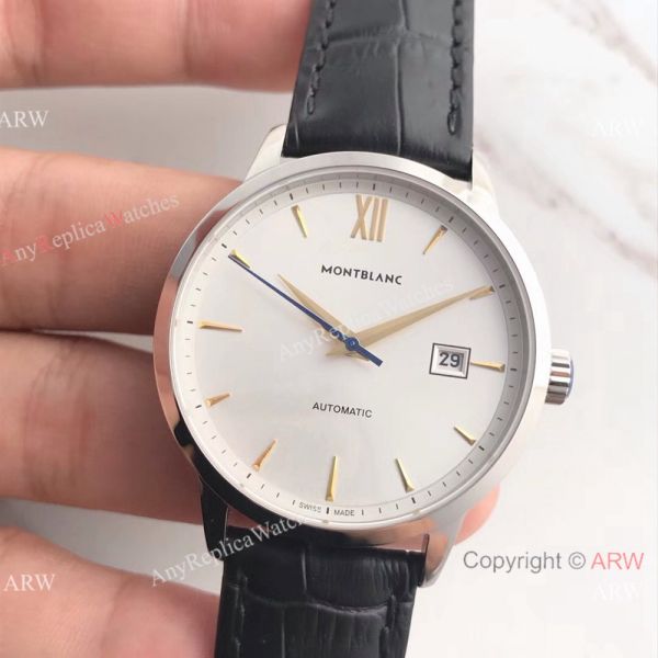 Montblanc Meisterstuck Date Automatic White Dial SS Replica Watch Montblanc Meisterstuck Date Automatic White Dial SS Replica Watch