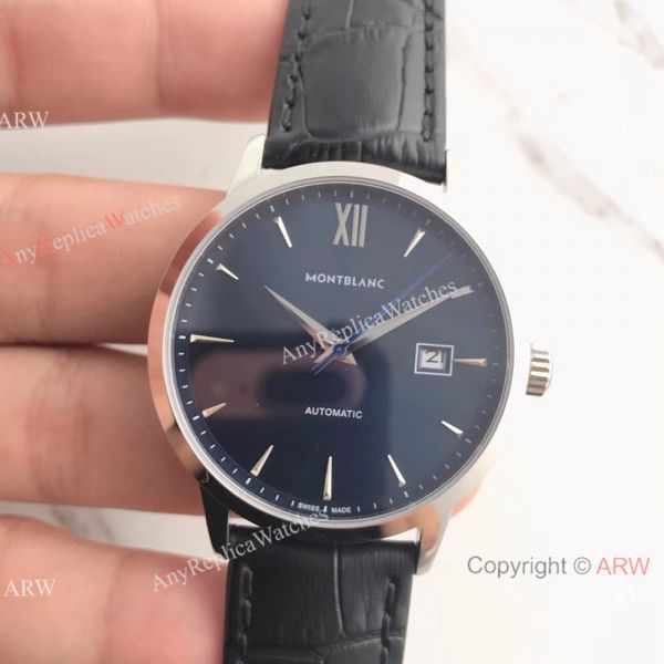 Swiss Quality Fake Montblanc Meisterstuck watch Blue Dial 40mm Swiss Quality Fake Montblanc Meisterstuck watch Blue Dial 40mm