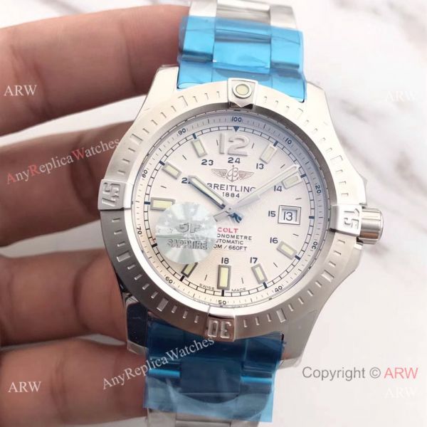 Breitling Colt Automatic 44mm Wrist Watch SS White Dial Newest Replica Breitling Colt Automatic 44mm Wrist Watch SS White Dial Newest Replica