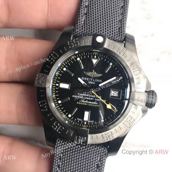 Swiss Grade Copy Breitling Avenger II Seawolf Solid Black Design Watch 45mm Swiss Grade Copy Breitling Avenger II Seawolf Solid Black Design Watch 45mm