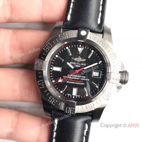 Swiss Grade Fake Breitling Avenger II Seawolf Black Leather Watch Limited Edition Swiss Grade Fake Breitling Avenger II Seawolf Black Leather Watch Limited Edition