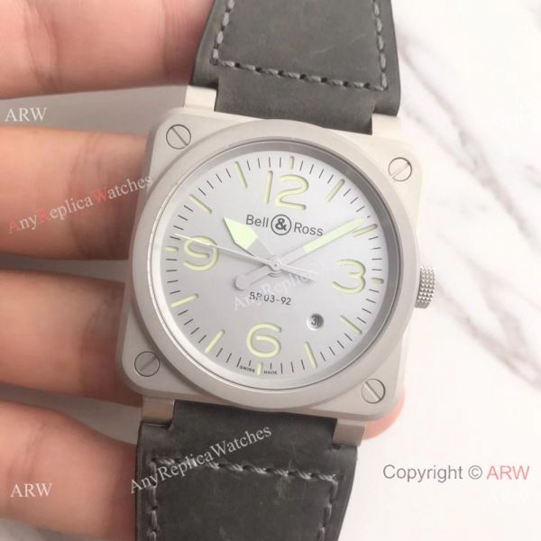 Swiss Replica Bell and Ross BR03-92 Green Arabic Watch Frosted Case Swiss Replica Bell and Ross BR03-92 Green Arabic Watch Frosted Case