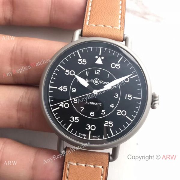 Swiss Bell Ross Heritage Vintage Copy watch White Marking Black PVD Case Swiss Bell Ross Heritage Vintage Copy watch White Marking Black PVD Case