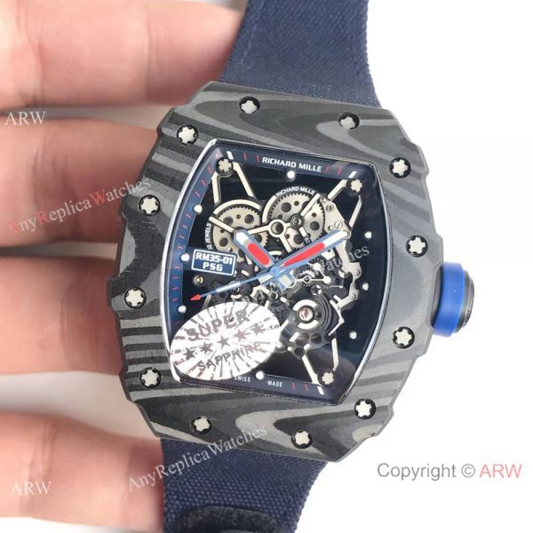 AAA Replica Richard Mille RM35-01 Rafael Nadal Men Watch Blue Nylon Strap AAA Replica Richard Mille RM35-01 Rafael Nadal Men Watch Blue Nylon Strap