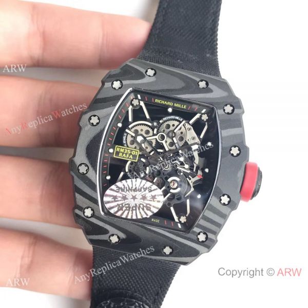 AAA Richard Mille Rafael Nadal Carbon Case Black Nylon watch RM35-01 AAA Richard Mille Rafael Nadal Carbon Case Black Nylon watch RM35-01