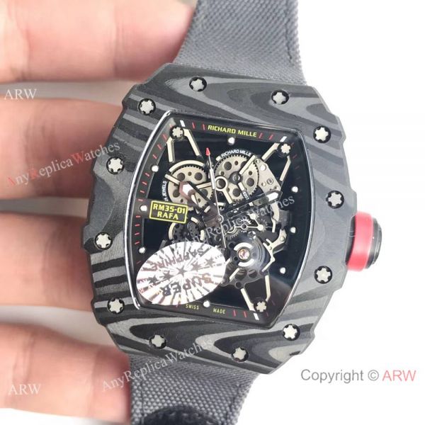 Richard Mille Rafael Nadal RM35-01 Fake watch Gray Nylon Strap Richard Mille Rafael Nadal RM35-01 Fake watch Gray Nylon Strap