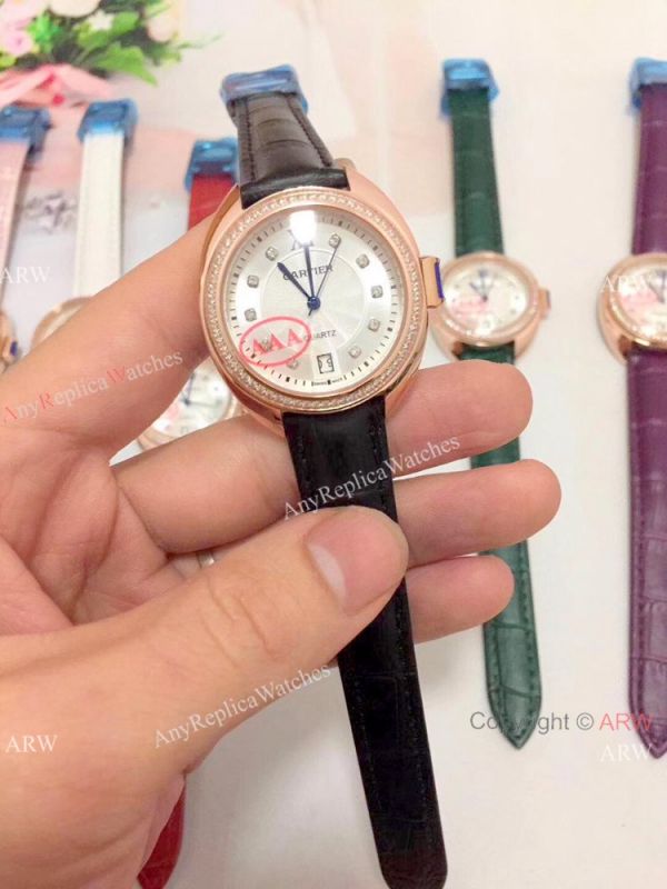 Japan Quartz Replica Cle de Cartier Lady Watch Rose Gold Pink Version Japan Quartz Replica Cle de Cartier Lady Watch Rose Gold Pink Version