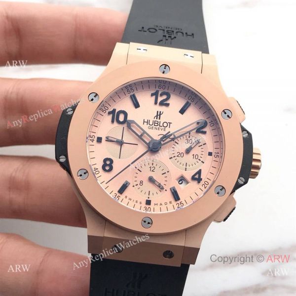 Hublot Big Bang Rose Gold Pink Dial Replica Watch 4100 Swiss Grade Hublot Big Bang Rose Gold Pink Dial Replica Watch 4100 Swiss Grade