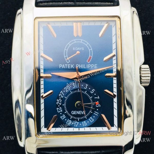 Swiss Grade Replica Patek Philippe Gondolo Watch Stainless Steel Blue Face Swiss Grade Replica Patek Philippe Gondolo Watch Stainless Steel Blue Face