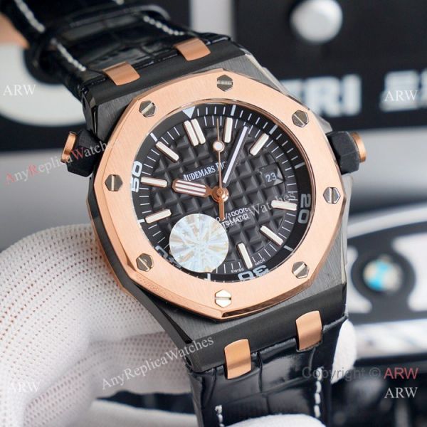 Copy Audemars Piguet Royal Oak Diver Watches Rose Gold and Black Copy Audemars Piguet Royal Oak Diver Watches Rose Gold and Black