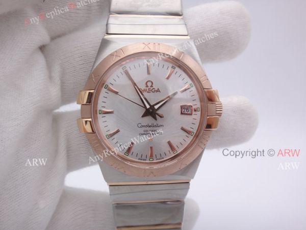 Replica Omega Constellation Automatic Men Watch 2 Tone Rose Gold Band W White Dial Replica Omega Constellation Automatic Men Watch 2 Tone Rose Gold Band W White Dial