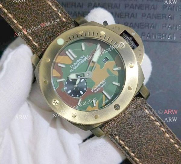 Panerai Luminor Submersible 47 Automatic Replica Watches Camouflage Dial Panerai Luminor Submersible 47 Automatic Replica Watches Camouflage Dial