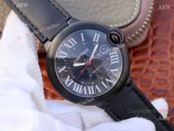 Swiss Copy Cartier Ballon Bleu De 1847MC Black PVD Watch Mens Swiss Copy Cartier Ballon Bleu De 1847MC Black PVD Watch Mens