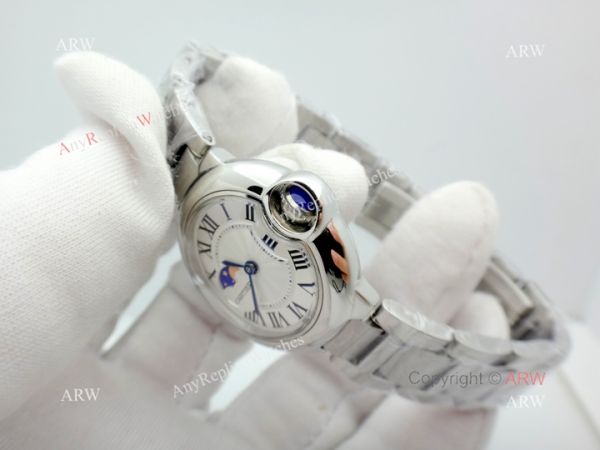 Cartier Ballon Bleu Moon psase Ladies 26mm Watch Stainless Steel Cartier Ballon Bleu Moon psase Ladies 26mm Watch Stainless Steel