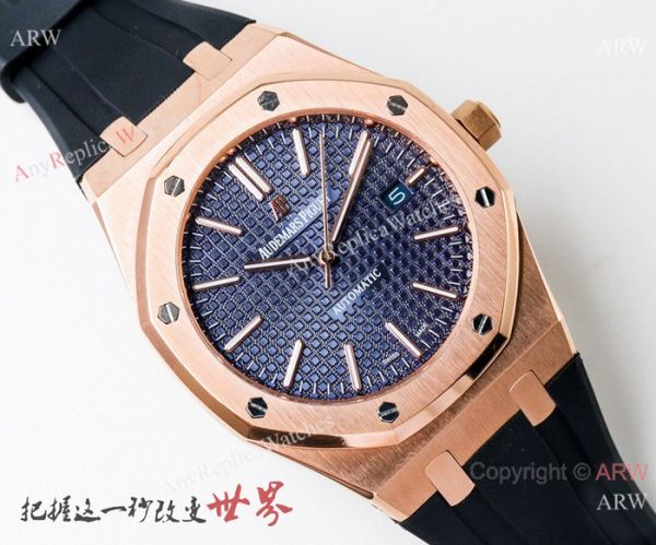 New Replica Audemars Piguet Royal Oak Rose Gold Black Face Watches 41mm New Replica Audemars Piguet Royal Oak Rose Gold Black Face Watches 41mm