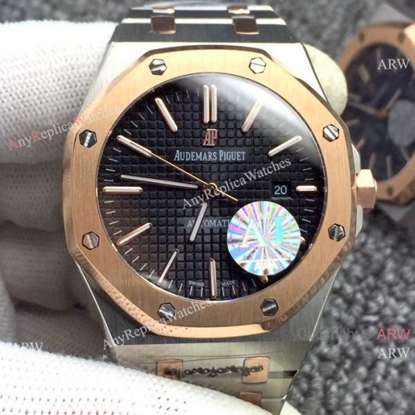 Newest Fake Audemars Piguet Royal Oak Watch Two Tone Rose Gold Silver Dial Newest Fake Audemars Piguet Royal Oak Watch Two Tone Rose Gold Silver Dial