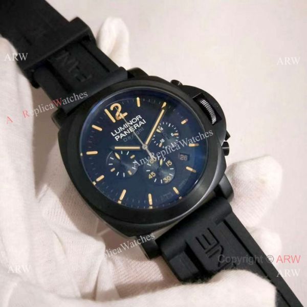 High Quality Panerai Daylight 44mm Watch All Black Chronograph Face High Quality Panerai Daylight 44mm Watch All Black Chronograph Face