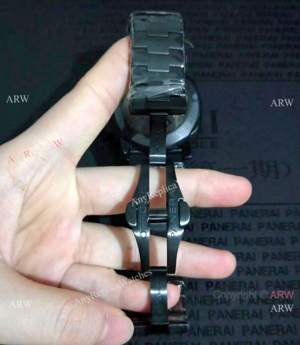 Luminor Panerai 72 Power Reserve Replica Watch All Black Green Markers Luminor Panerai 72 Power Reserve Replica Watch All Black Green Markers
