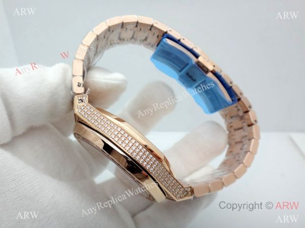 AAA Replica Audemars Piguet Royal Oak Rose Gold diamond Watches 41mm AAA Replica Audemars Piguet Royal Oak Rose Gold diamond Watches 41mm