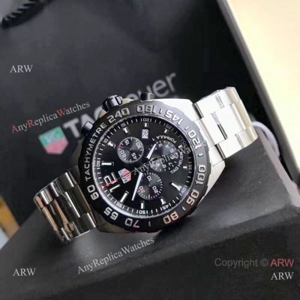 Swiss Grade TAG Heuer Formula 1 Watch Stainless Steel Black Bezel Swiss Grade TAG Heuer Formula 1 Watch Stainless Steel Black Bezel