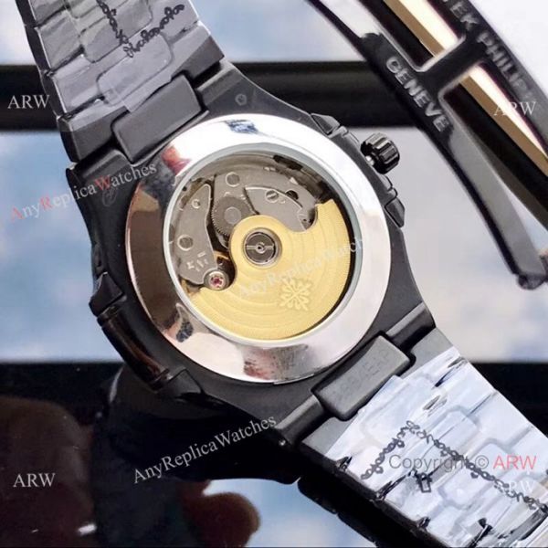 Clone Patek Philippe Nautilus Annual Calendar Watches 41mm All Black Clone Patek Philippe Nautilus Annual Calendar Watches 41mm All Black