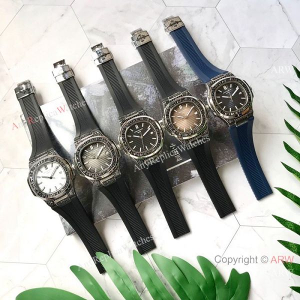 Copy Patek Philippe Nautilus White Face Tattoo Watch Black Rubber strap Copy Patek Philippe Nautilus White Face Tattoo Watch Black Rubber strap