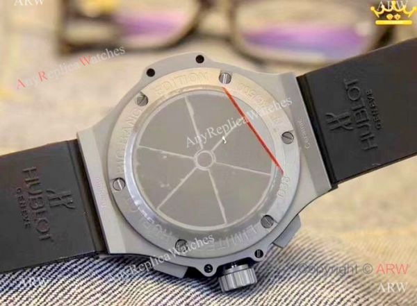 Replica Hublot Big Bang Chrono 45mm Watch Black Rubber Strap Replica Hublot Big Bang Chrono 45mm Watch Black Rubber Strap