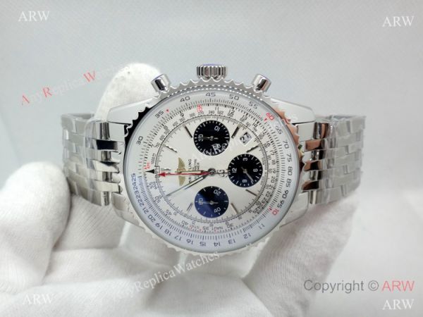 Breitling 1884 Chronometre Navitimer 01 Stainless Steel White Watch 46mm Breitling 1884 Chronometre Navitimer 01 Stainless Steel White Watch 46mm