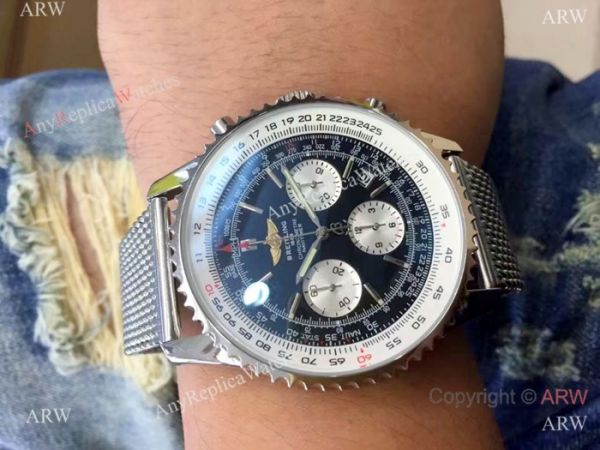 Copy Breitling Navitimer 01 Stainless Steel Mesh Band Watch Copy Breitling Navitimer 01 Stainless Steel Mesh Band Watch
