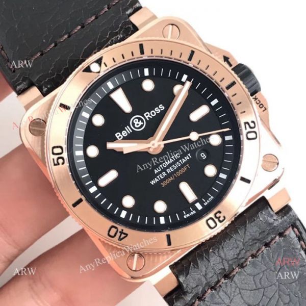 Newest Replica Bell and Ross BR03-92 Diver Bronze Watch Rose Gold Newest Replica Bell and Ross BR03-92 Diver Bronze Watch Rose Gold