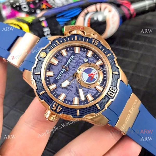 New Ulysse Nardin Deep Dive Hammerhead Shark Limited Edition Watch Copy Rose Gold White Dial New Ulysse Nardin Deep Dive Hammerhead Shark Limited Edition Watch Copy Rose Gold White Dial