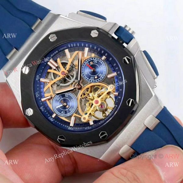 Audemars Piguet Royal Oak offshore SS Blue Face Watch Fake AP Skeleton Watch Audemars Piguet Royal Oak offshore SS Blue Face Watch Fake AP Skeleton Watch