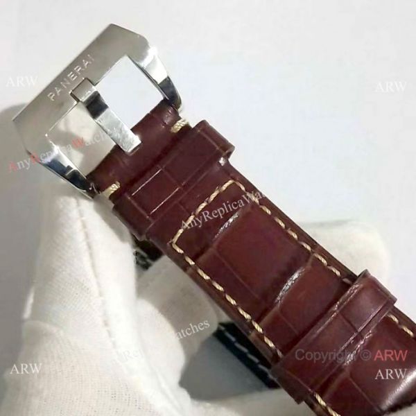 AAA Replica Panerai Radiomir GMT Brown Leather Strap Watch PAM 421 AAA Replica Panerai Radiomir GMT Brown Leather Strap Watch PAM 421