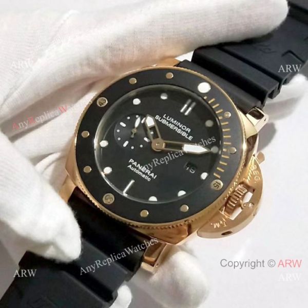 Copy Panerai Luminor Submersible Rose Gold Black Bezel Watch 47mm PAM684 Copy Panerai Luminor Submersible Rose Gold Black Bezel Watch 47mm PAM684