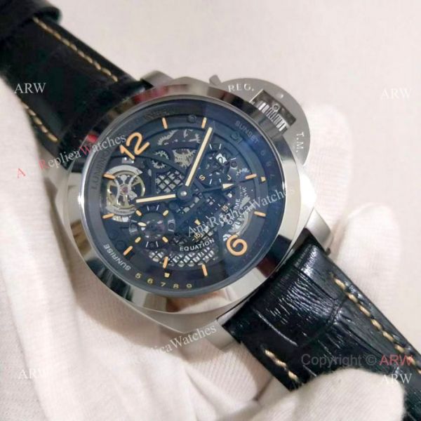 New Replica Panerai Luminor GMT Men Watch SS Skeleton Dial New Replica Panerai Luminor GMT Men Watch SS Skeleton Dial