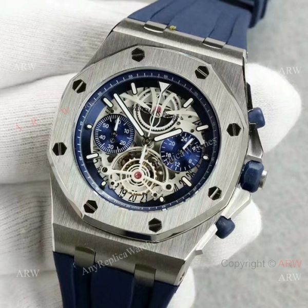 Fake Audemars Piguet Royal Oak Offshore SS Blue Watches with Super Luminous Fake Audemars Piguet Royal Oak Offshore SS Blue Watches with Super Luminous