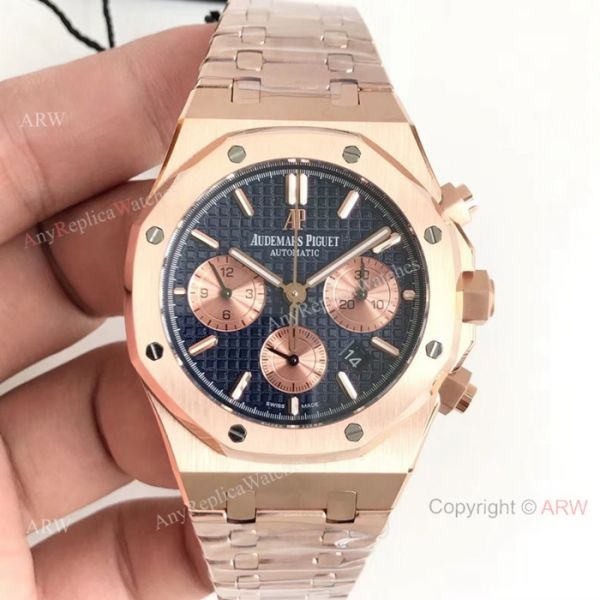 Swiss 7750 Replica Audemars Piguet Royal Oak Rose Gold Chronograph Dial Watches Swiss 7750 Replica Audemars Piguet Royal Oak Rose Gold Chronograph Dial Watches